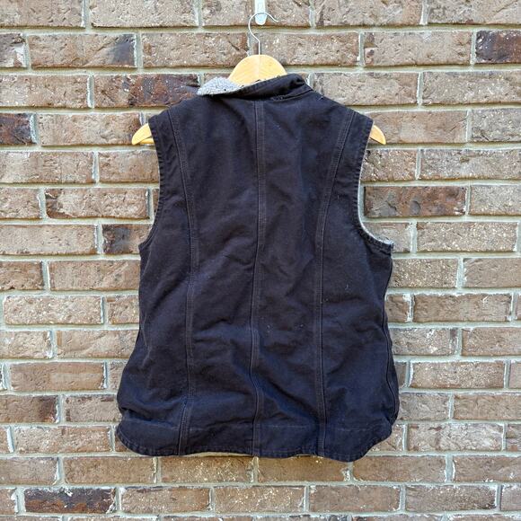 Vintage Y2K Essential Sherpa Lined Carhartt Brown Vest - Picture 3 of 3